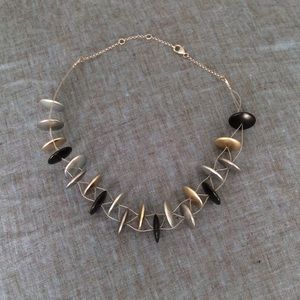 Silver and color beaded necklace